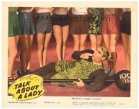 1s870 TALK ABOUT A LADY LC '46 wacky Joe Besser in strongman outfit at the legs of 8 sexy babes!