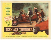 1s875 TEEN AGE THUNDER LC #7 '57 great image of teens piling into hot rod!