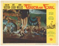 1s911 TOUCH OF EVIL LC #8 '58 Orson Welles directed, men watching sexy dancer in bar!