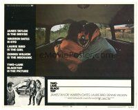 1s921 TWO-LANE BLACKTOP LC #6 '71 c/u of James Taylor kissing Laurie Bird inside his car!