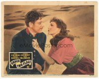 1s923 UNDER TWO FLAGS LC '36 romantic close up of Ronald Colman & Claudette Colbert in desert!
