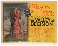 1s178 VALLEY OF DECISION TC '45 art of Gregory Peck & Greer Garson by Armando Seguso!