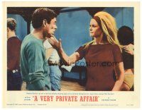 1s941 VERY PRIVATE AFFAIR LC #7 '62 Louis Malle's Vie Privee, Brigitte Bardot slaps Dirk Sanders!