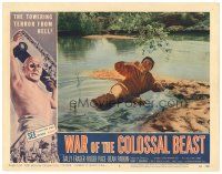1s945 WAR OF THE COLOSSAL BEAST LC #6 '58 AIP & Bert I Gordon, terrified man in river!