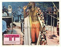 1s948 WATTSTAX LC #5 '73 great close up of Isaac Hayes singing into microphone, soul music concert