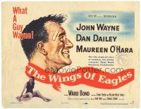 1s187 WINGS OF EAGLES TC '57 John Wayne as Air Force pilot Spig Wead in front of officers!