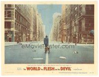 1s981 WORLD, THE FLESH & THE DEVIL LC #7 '59 Harry Belafonte roams the streets alone!