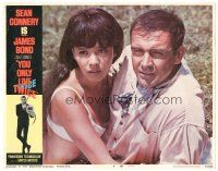 1s989 YOU ONLY LIVE TWICE LC #4 '67 Sean Connery as James Bond with sexy Akiko Wakabayashi!
