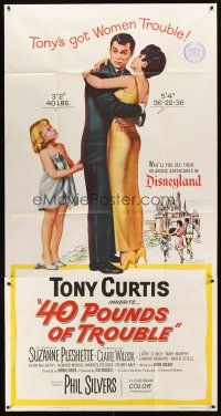 1t512 40 POUNDS OF TROUBLE 3sh '63 Tony Curtis has women trouble, Suzanne Pleshette!