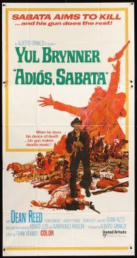 1t515 ADIOS SABATA int'l 3sh '71 Yul Brynner aims to kill, and his gun does the rest!