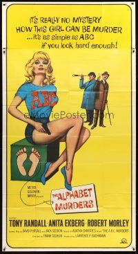 1t523 ALPHABET MURDERS 3sh '66 Tony Randall, it's no mystery why sexy Anita Ekberg is murder!