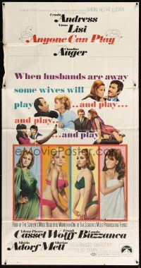 1t529 ANYONE CAN PLAY 3sh '68 sexiest near-naked Ursula Andress, Virna Lisi, Claudine Auger & Mell!