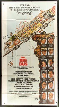 1t548 BIG BUS int'l 3sh '76 Jack Davis art, the first disaster movie where everyone dies laughing!