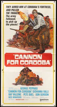 1t564 CANNON FOR CORDOBA int'l 3sh '70 cool art of George Peppard with huge gun!