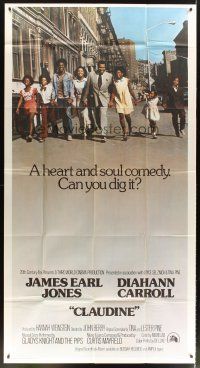 1t576 CLAUDINE int'l 3sh '74 James Earl Jones & Diahann Carroll! in a heart & soul comedy!