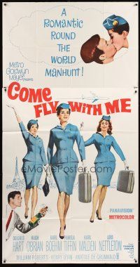 1t580 COME FLY WITH ME 3sh '63 sexy airline hostesses, a romantic round-the-world manhunt!