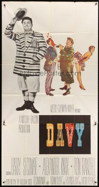 1t588 DAVY 3sh '57 wacky Harry Secombe, sexy Susan Shaw, English Ealing comedy!