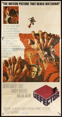 1t595 DEFECTOR 3sh '66 Montgomery Clift, McCarthy art, a motion picture that bears watching!