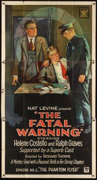 1t611 FATAL WARNING chapter 2 3sh '29 serial, Ralph Graves & Boris Karloff, The Phantom Flyer!