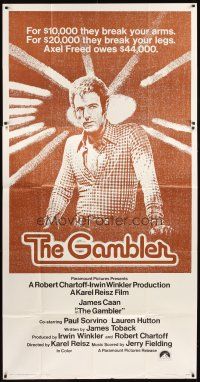 1t627 GAMBLER int'l 3sh '74 James Caan is a degenerate gambler who owes the mob $44,000!