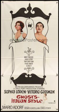 1t633 GHOSTS - ITALIAN STYLE style A 3sh '68 sexy Sophia Loren in bed with ghost & Vittorio Gassman!