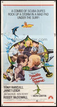 1t645 HELLO DOWN THERE 3sh '69 Tony Randall & Janet Leigh in wacky ocean sci-fi rock & roll comedy!