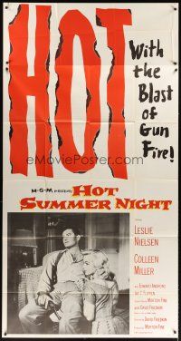 1t654 HOT SUMMER NIGHT 3sh '56 Leslie Nielsen & Colleen Miller in a drama of a Gangland hide-out!