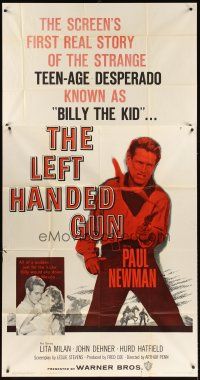 1t684 LEFT HANDED GUN 3sh '58 great image of Paul Newman as teenage desperado Billy the Kid!