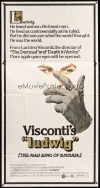 1t697 LUDWIG 3sh '73 Luchino Visconti, artwork of Helmut Berger as the Mad King of Bavaria!