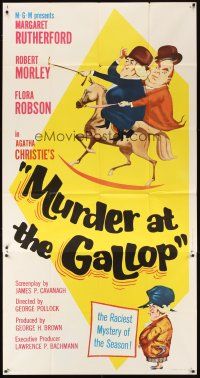 1t718 MURDER AT THE GALLOP 3sh '63 Margaret Rutherford as Agatha Christie's Miss Marple!