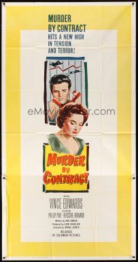1t719 MURDER BY CONTRACT 3sh '59 Vince Edwards prepares to strangle woman with necktie!