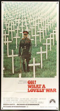 1t727 OH WHAT A LOVELY WAR 3sh '69 Richard Attenborough WWII musical, officer in graveyard!
