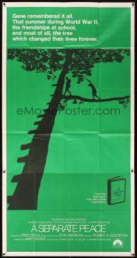 1t782 SEPARATE PEACE int'l 3sh '72 John Knowles classic, cool silhouette image of children in tree!