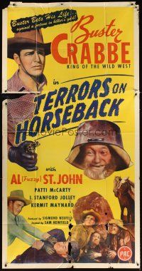 1t814 TERRORS ON HORSEBACK 3sh '46 Buster Crabbe, King of the Wild West, Al Fuzzy St. John