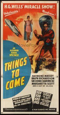 1t818 THINGS TO COME 3sh R47 William Cameron Menzies, H.G. Wells' unbelievable miracle show!