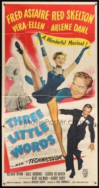 1t821 THREE LITTLE WORDS 3sh '50 art of Fred Astaire, Red Skelton & super sexy dancing Vera-Ellen!