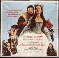 1t455 ANNE OF THE THOUSAND DAYS int'l 6sh '70 c/u of King Richard Burton & Genevieve Bujold!