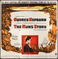 1t483 NUN'S STORY 6sh '59 religious missionary Audrey Hepburn was not like the others, Peter Finch