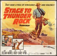 1t495 STAGE TO THUNDER ROCK 6sh '64 Barry Sullivan, Marilyn Maxwell, vengeance & violence!