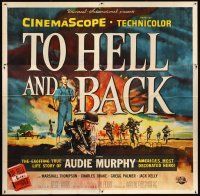 1t499 TO HELL & BACK 6sh '55 Audie Murphy's life story as a kid soldier in World War II!