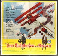 1t503 VON RICHTHOFEN & BROWN 6sh '71 cool artwork of WWI airplanes in dogfight!