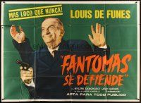 1t269 FANTOMAS STRIKES BACK Argentinean 43x58 '65 Jean Marais, wacky Louis De Funes!