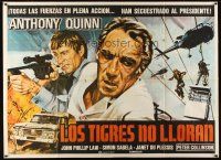 1t292 TARGET OF AN ASSASSIN Argentinean 43x58 '78 cool art of Anthony Quinn, exciting adventure!