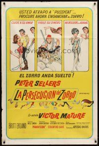 1t299 AFTER THE FOX Argentinean '66 De Sica's Caccia alla Volpe, Peter Sellers, Frazetta art!