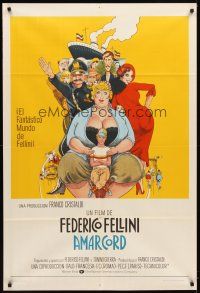 1t301 AMARCORD Argentinean '74 Federico Fellini classic comedy, art by Juliano Geleng!