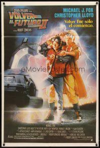 1t305 BACK TO THE FUTURE II Argentinean '89 art of Michael J. Fox & Christopher Lloyd by Drew!