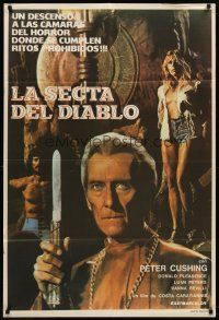1t327 DEVIL'S MEN Argentinean '76 Land of the Minotaur, Peter Cushing, sexy Luan Peters!