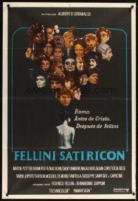 1t340 FELLINI SATYRICON Argentinean '70 Federico's Italian cult classic, cool cast montage!