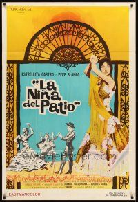 1t368 LA NINA DEL PATIO Argentinean '67 full-length art of pretty Estrellita Castro!