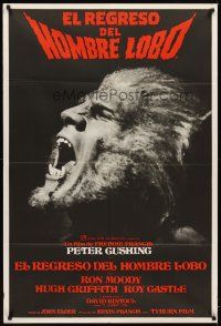 1t371 LEGEND OF THE WEREWOLF Argentinean '75 Peter Cushing, best close up of howling monster!